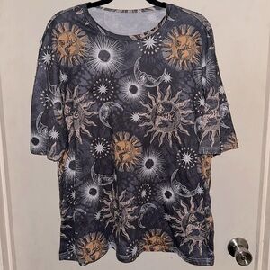 SHEIN sun and moon celestial oversized shirt